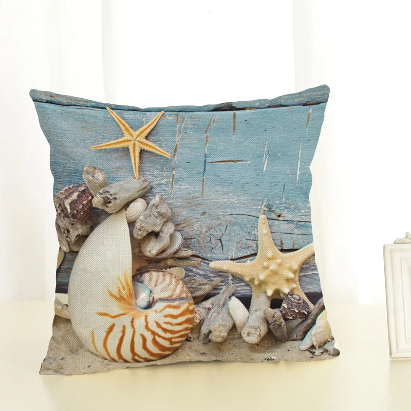 Фото New Arrival Cotton Linen Cushion Cover Mediterranean Style Ocean Printing Throw Pillow Dog Chair Square Cojines Дом и сад New Arrival Cotton Linen Cushion Cover Mediterranean Style Ocean Printing Throw Pillow Dog Chair Square Cojines Дом и сад