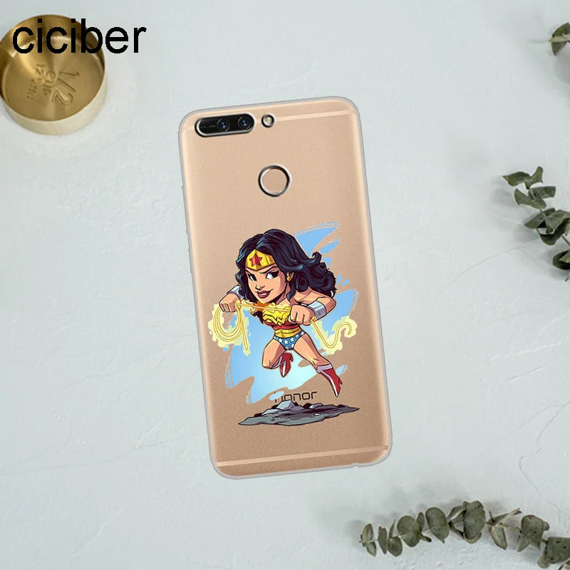 Ciciber Marvel Железный человек Бэтмен Капитан для huawei Honor 8X 7A Pro C 6X Мягкий ТПУ чехол