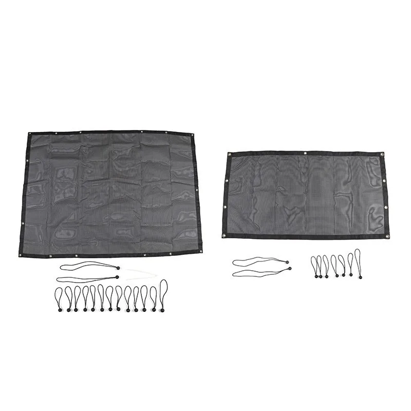 Black a set MOPAI автомобильный верхний солнцезащитный козырек для Jeep Wrangler JL Автомобильный багажник на крышу анти УФ Защита от солнца сетка для теплоизоляции для Jeep JL аксессуары - Название цвета: Black a set