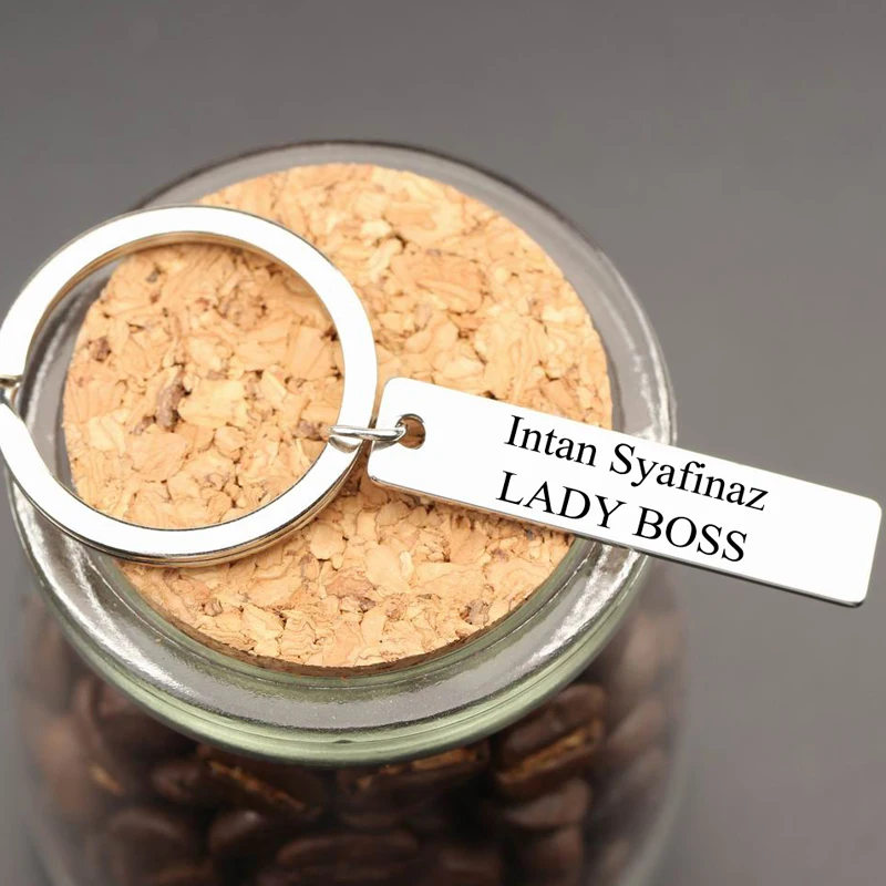 Брелок из нержавеющей стали с гравировкой набор ключей для Intan Syafinaz Lady Boss подарок