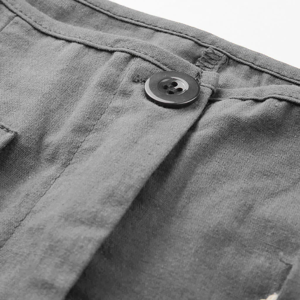 Женские свободные шорты размера плюс с высокой талией и завязками карманами