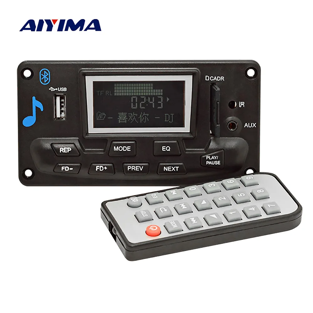 AIYIMA Bluetooth MP3 декодер APE FLAC WAV WMA декодирования музыки плеер приемник с llyrics Дисплей