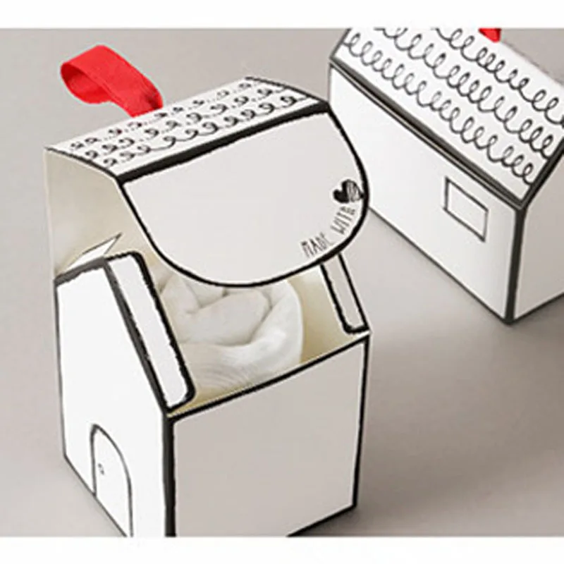30 шт./лот специальная форма дома Свадебная коробка конфет красивая для печенья на