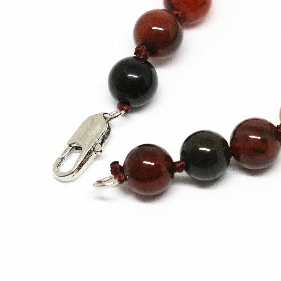 Очаровательные многоцветные Сердолик мечты оникс Agat Длинная цепочка ожерелье 8