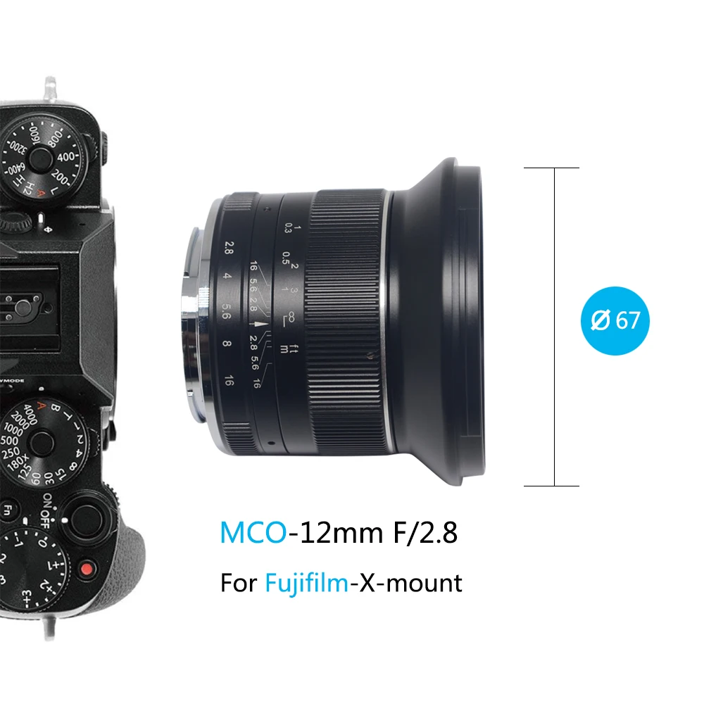 Mcoplus 12 мм f/2 8 Руководство ультра широкоугольный объектив APS C для Canon EOS EF M