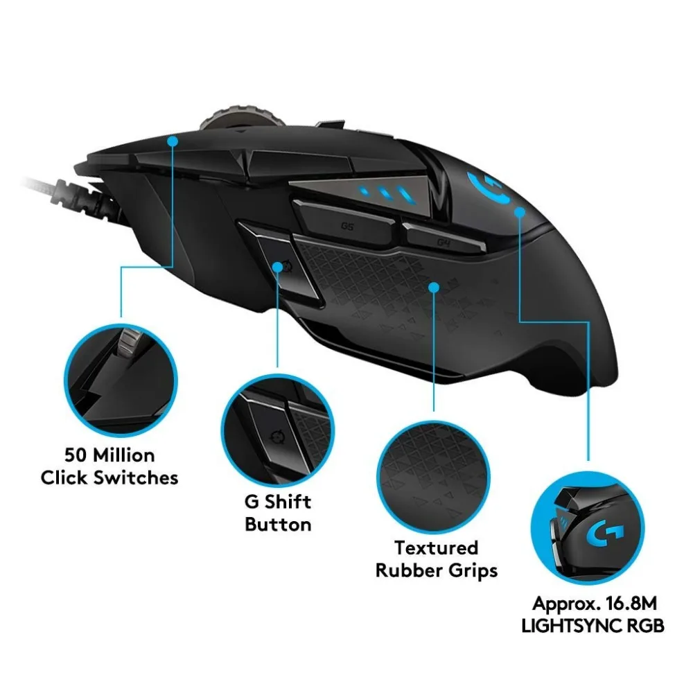 Игровая мышь Logitech G502 HERO с датчиком HERO|Мыши| |