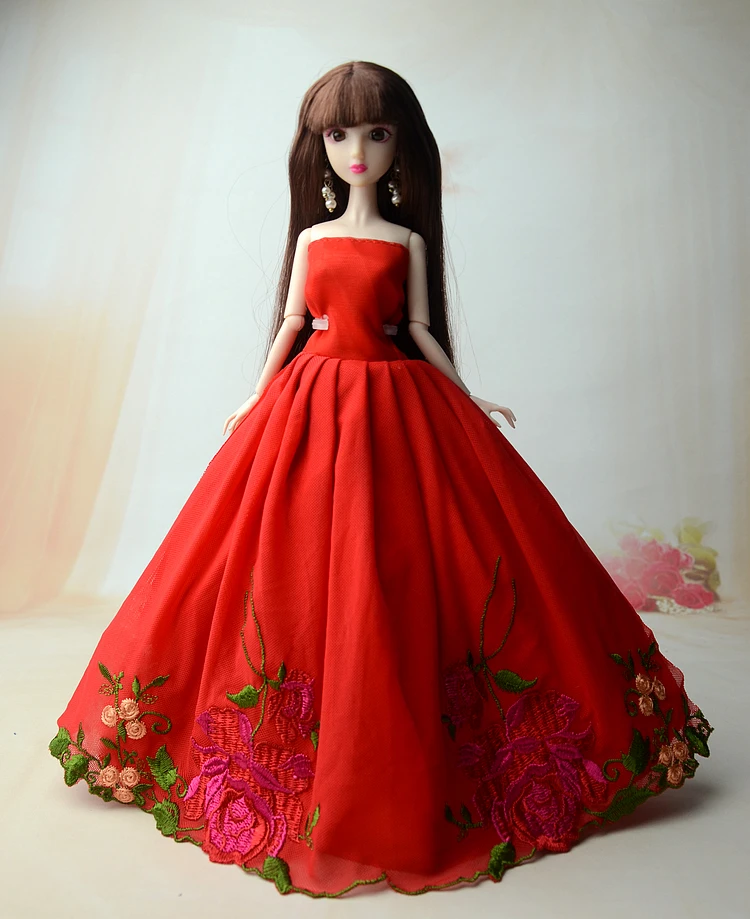 Популярное кружевное платье с красным цветком нарядное свадебное принцессы юбка