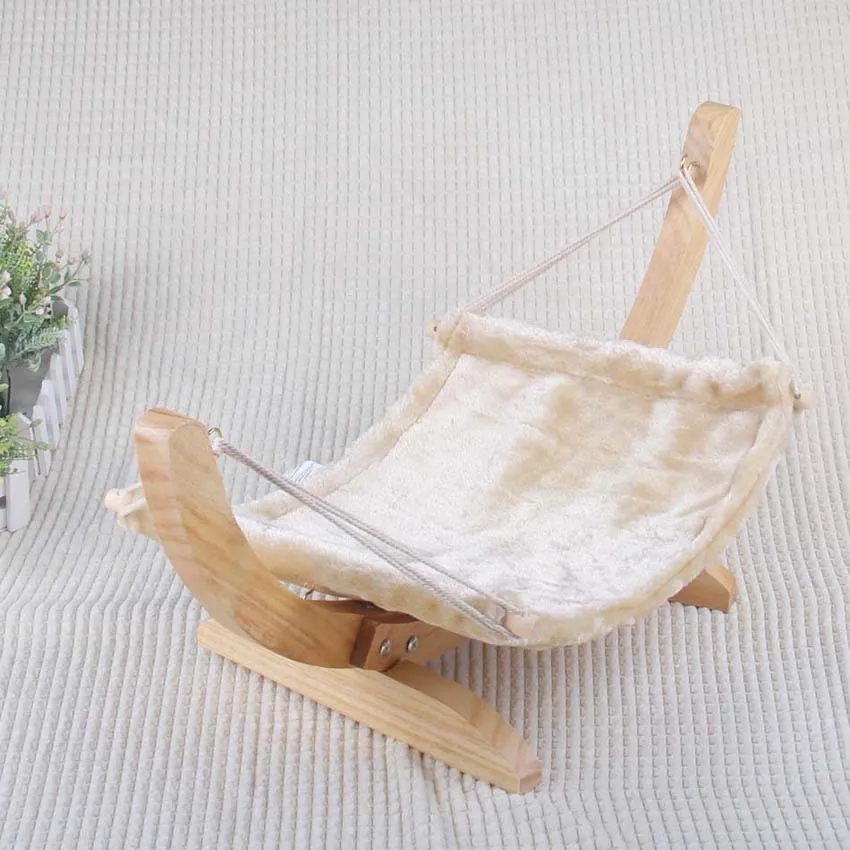 Совершенно новый 100% чистый деревянный кошачье гнездо Дышащий моющийся Гамак для