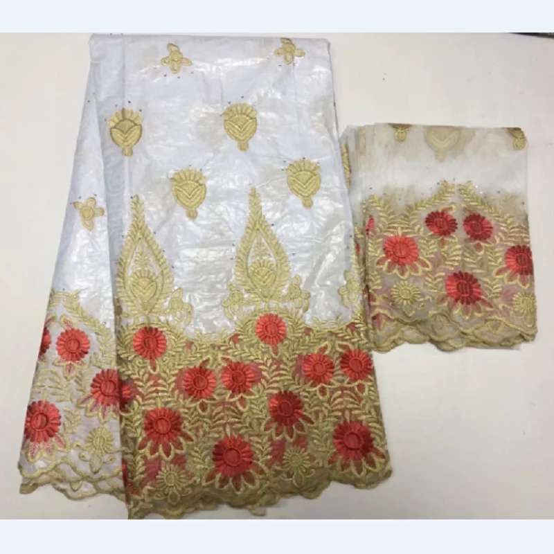bazin brode getzner patchwork net lace jacquard fabric with stones 5+2yds tulle scarf basin riche african for dress | Дом и сад