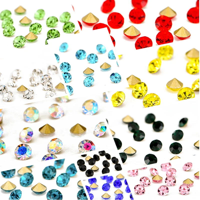 Light Amethyst DIY Round Glass Pointback Rhinestones Nail Art Strass Crystals Stones Wedding Dress Clothing Crafts Decoration | Дом и сад