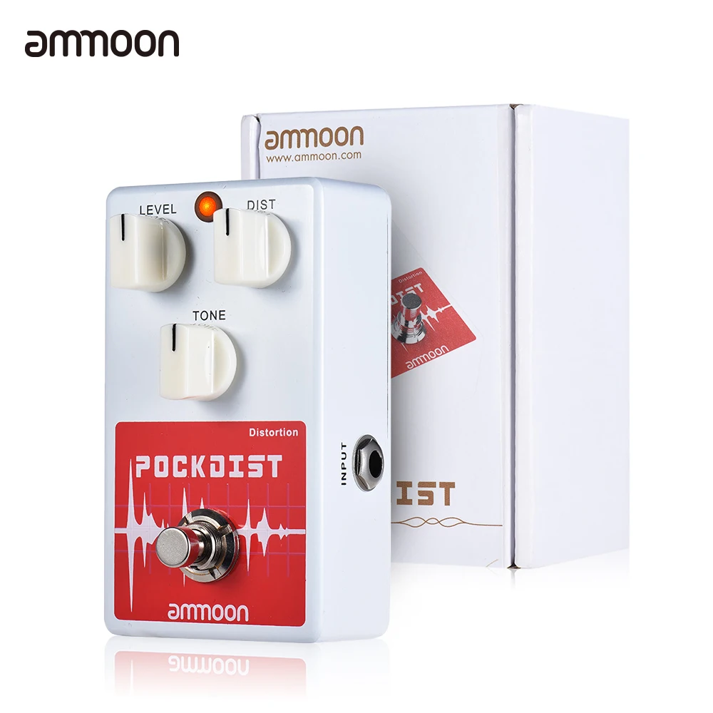 

Ammoon POCKDIST классическое искажение гитарная педаль полная металлическая оболочка True Bypass
