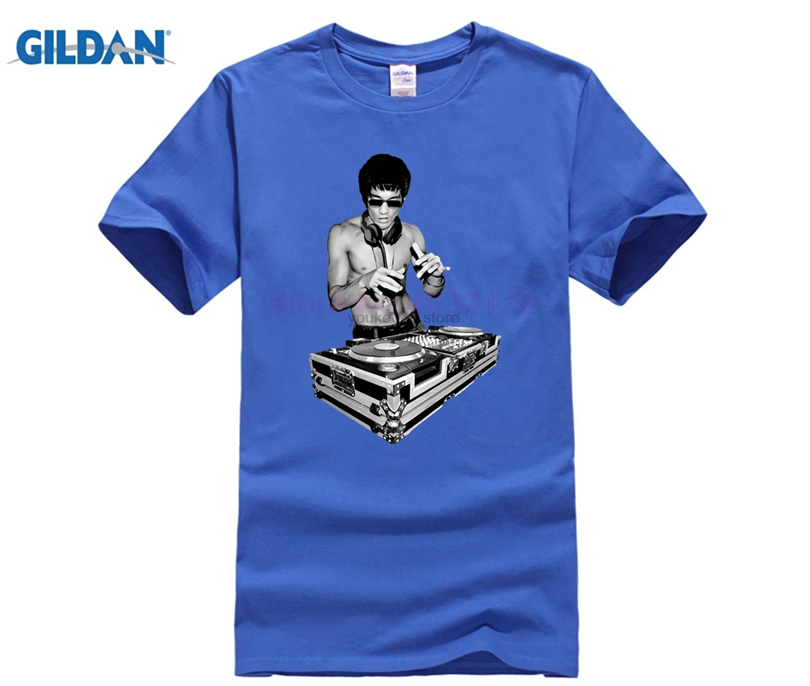 Новый креативный дизайн Kungfu папа Крейзи Брюс Ли DJ рубашка мужская майка MMA