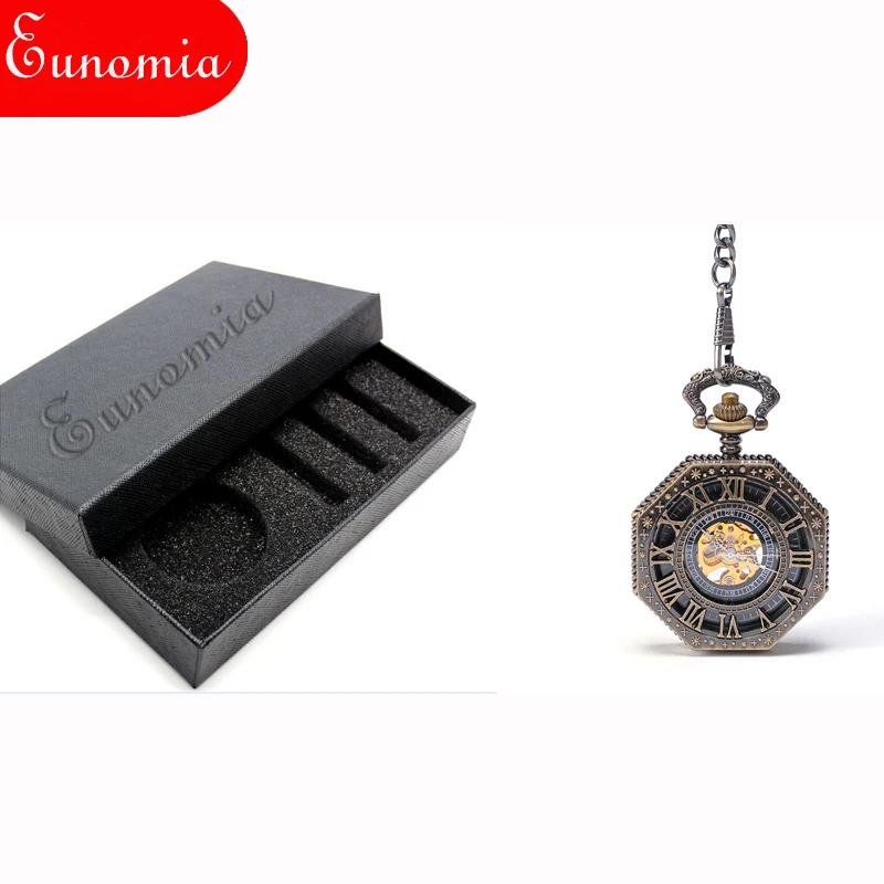 Шестигранные бронзовые римские цифры цепочка для ключей ожерелье Механические