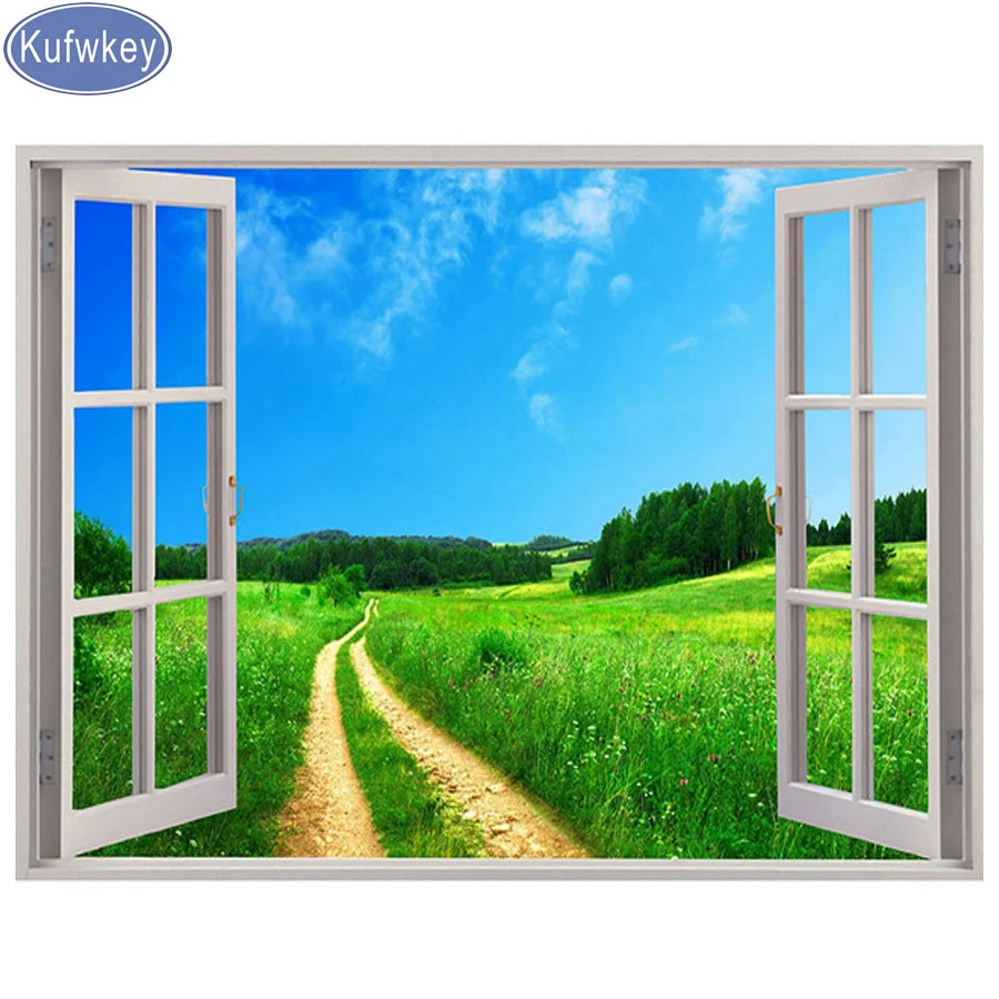 Окна живописные алмазов картина diy 3d Алмазная вышивка продажи wall art современный