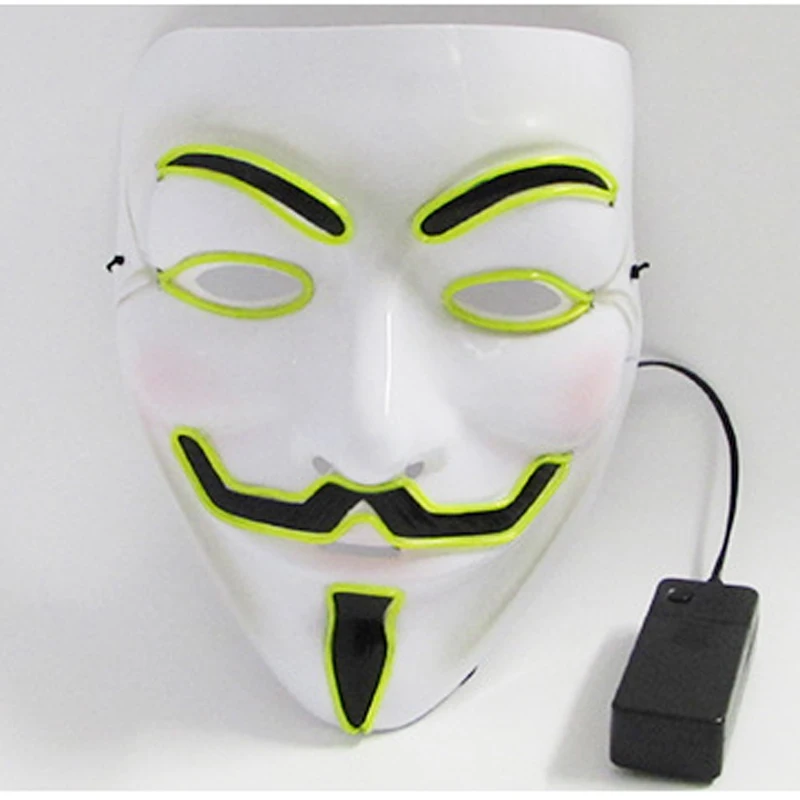 LED Helmet Mask DIY EVA DJ EL Wire Cosplay Prop Halloween Full Face Party Bar Masks | Тематическая одежда и униформа