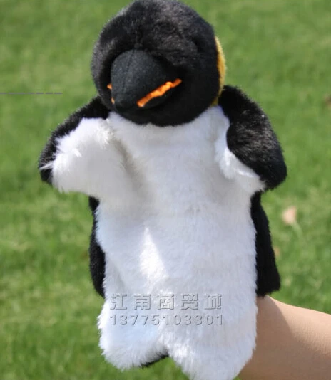 

Story toy 1pc 26cm cartoon ocean penguin hand puppets plush sleeping pacify educational early education baby infant gift