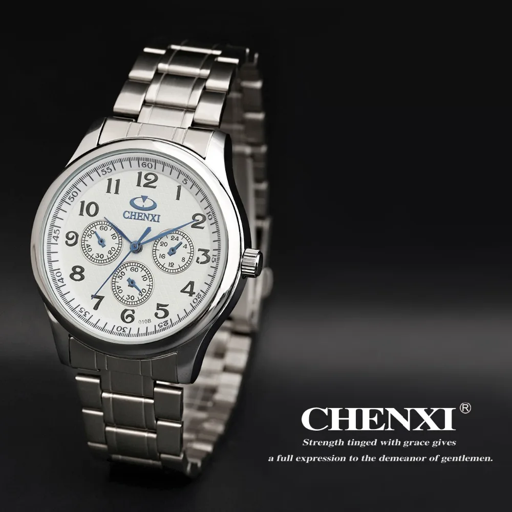 

CHENXI 2017 Classic Men Watches business Wristwatches Stainless Steel Strap Quartz Watch Male Military Clock Relogios Masculinos