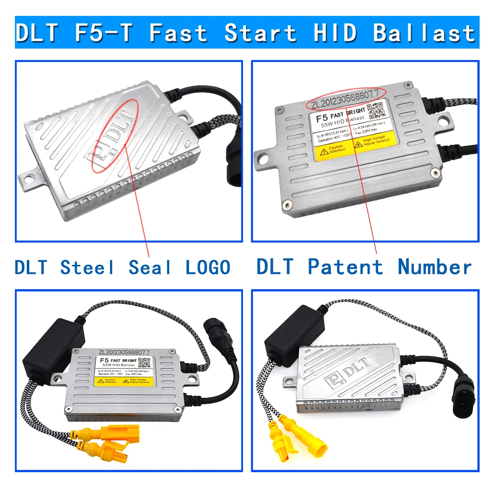 SKYJOYCE 1 пара 2018 Новинка 55 Вт Быстрый Яркий DLT F5T HID балласт для H1 H3 H7 H11 hid комплект