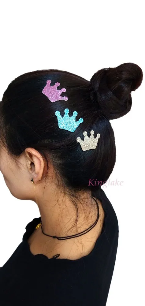 Sequins Hair Accessories Kids Magic Hair Sticker Crown Heart Girls Headwear Patches Children Hairwear Paste Style Cute