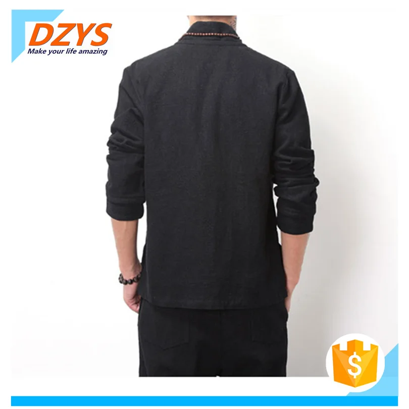 

CY-New spring retro disc buckle youth coat lay suit men's clothing