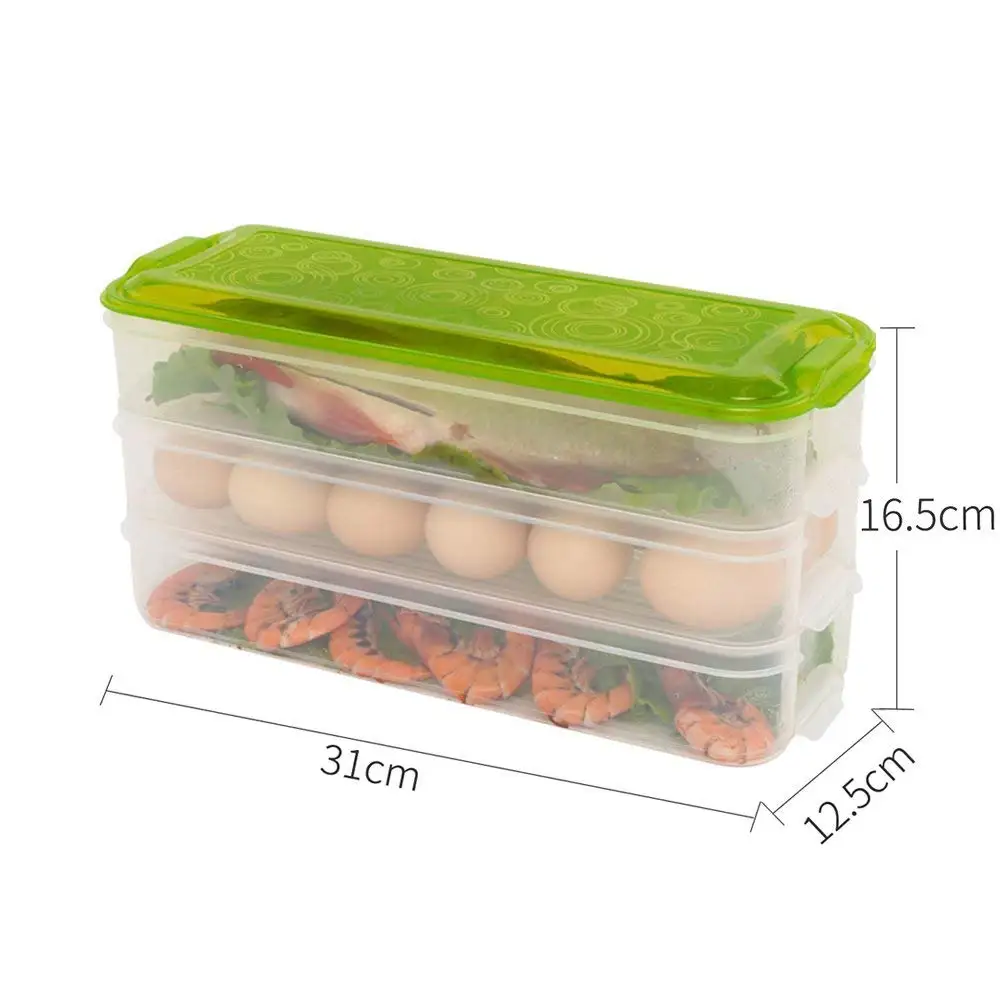 3-Слои качество Еда контейнеры холодильник ингредиенты лапши быстрого