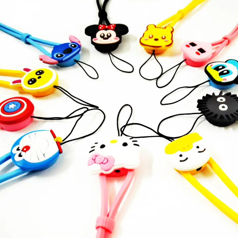 Милый съемный ремешок с рисунком на шею для ключей ID карты ремни мобильного