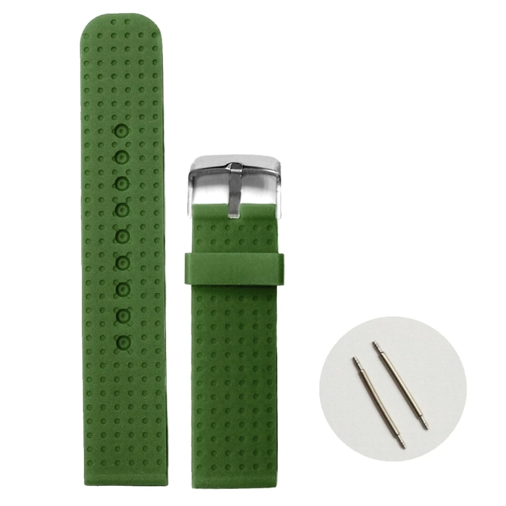 22 мм темный лес зеленые цветные силиконовые желе резиновые женские мужские часы