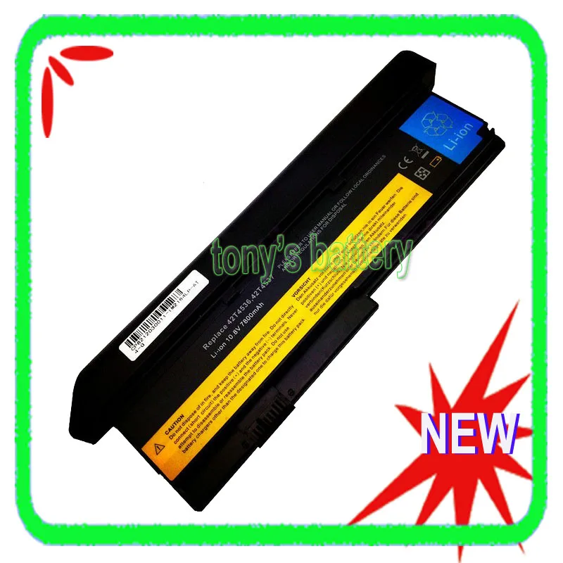 

7800mAh 9 Cell Laptop Battery for IBM Lenovo ThinkPad X200 X200S X201 X201S X201i 42T4650 42T4540 42T4537 42T4541