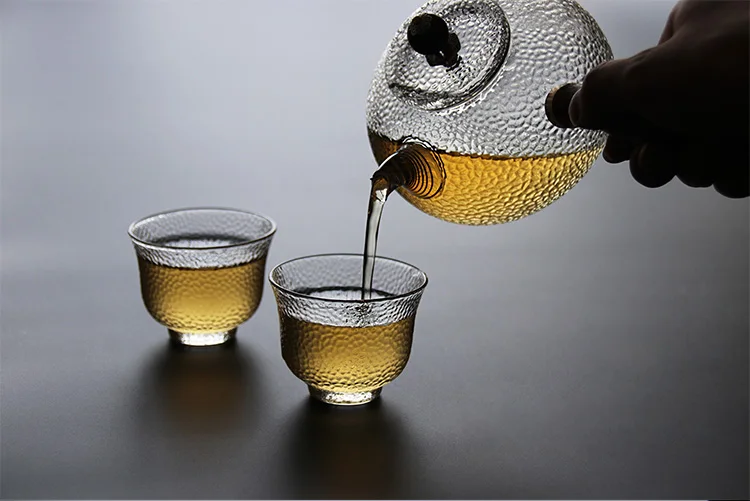 

(Can Be Burned) 350ml Handmade Japanese Borosilicate Heat Resistant Glass Teapot with Wooden Handgrip Tea Coffee Water Drinkware