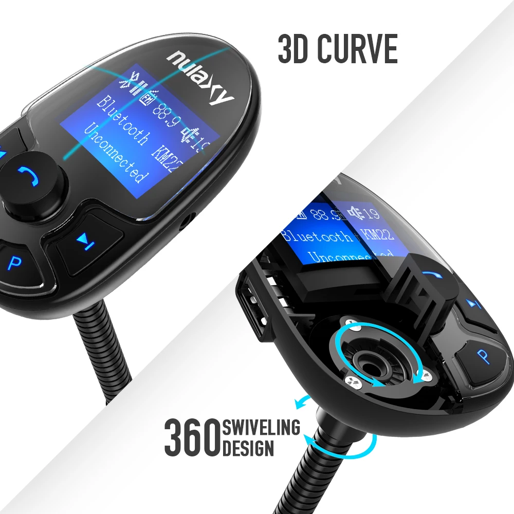 Nulaxy класса люкс Беспроводной Bluetooth FM комплект Transmiiter модулятор Авто MP3 плеер