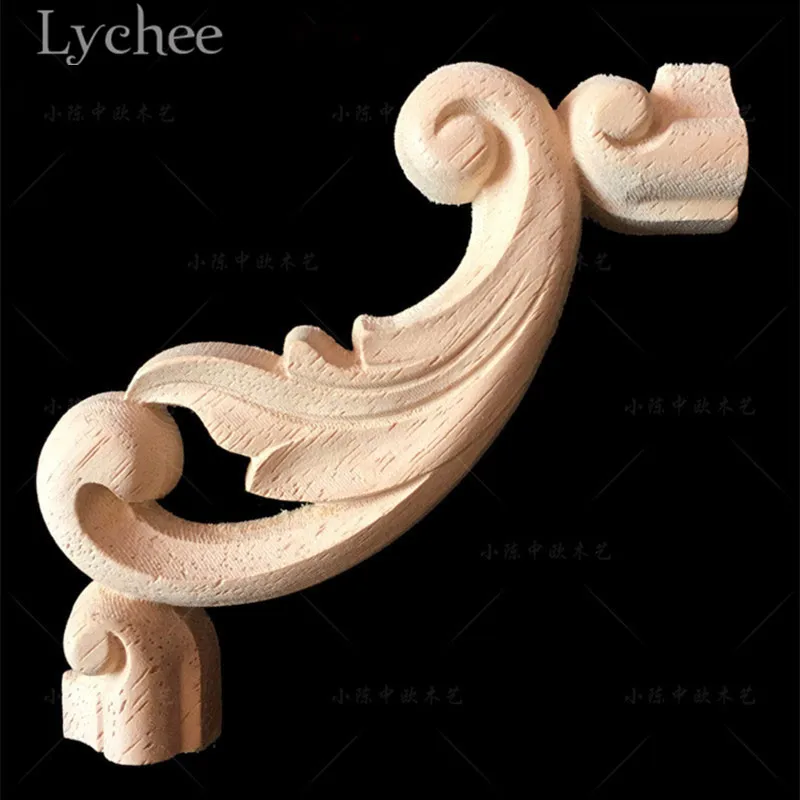 Lychee Life искусственная резная угловая аппликация для дверного шкафа винтажная