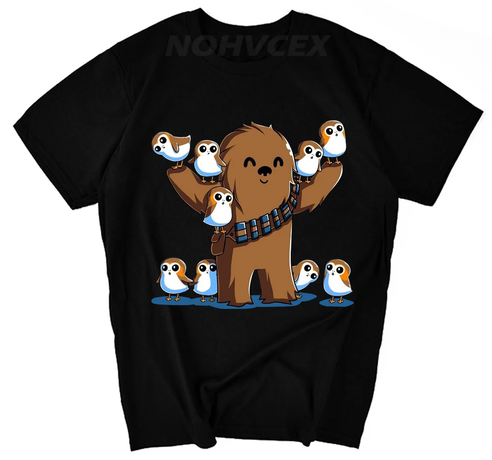 Chewie and porgs Звездные войны porg рубашка