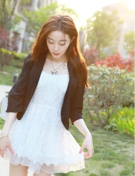 Бесплатная доставка панда лицо полное имитация кулона на ожерелье N123|necklace