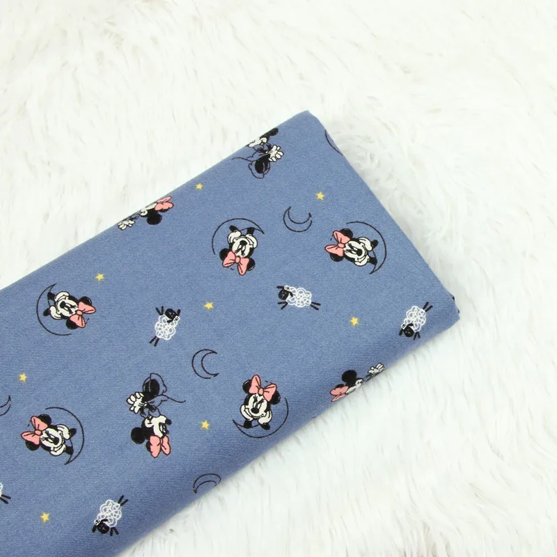 50*140 см хлопок поплин мультфильм печати Минни Ткань, ручной работы DIY одежды платье Детская одежда D30 - Цвет: DD231