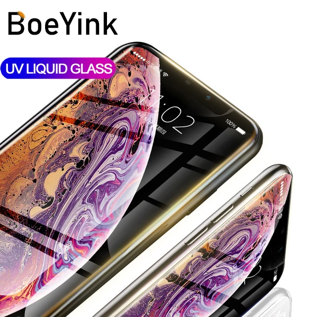 Закаленное стекло 5D для iPhone XS MAX XR X 6 6S 7 8 Plus с полным покрытием|Защитные стёкла и