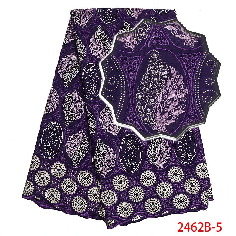 Кружевная ткань швейцарская хлопковая вуаль Вуаль со стразами KS2462B-2 2019 |