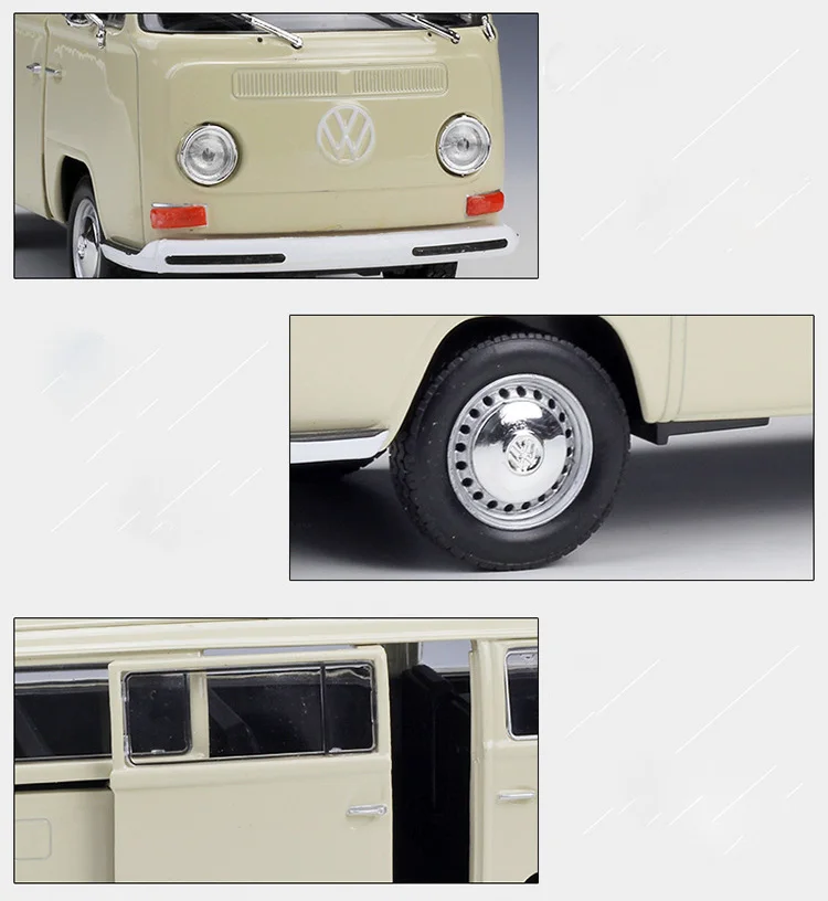 Welly 1:24 литая под давлением модель игрушечного автомобиля металлический Volkswagen Van РЕТРО ПРИНТ T2 автобус сплав 1972 VW автобус Отличный для мальчика игрушки Детский подарок PUBG