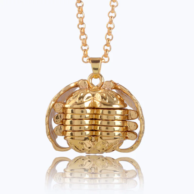 Style1 Gold 5 на заказ фото медальоны кулон память плавающий медальон ожерелье крылья Ангела флэш коробка квадратное сердце коробка ожерелье s - Окраска металла: Style1 Gold