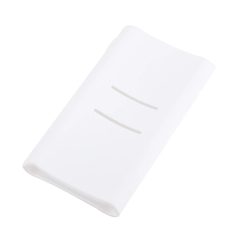 Белый Силиконовый чехол для Xiaomi power Bank 2 поколения 20000 мАч PLM10ZM резиновый чехол-сумка для портативного внешнего аккумулятора - Цвет: Белый