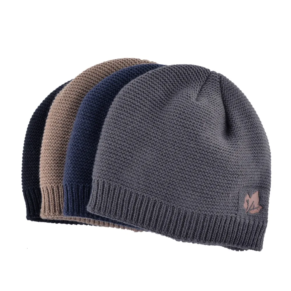 Шапка и шарф мужские зимние вязаная шапка из плотного вельвета с принтом