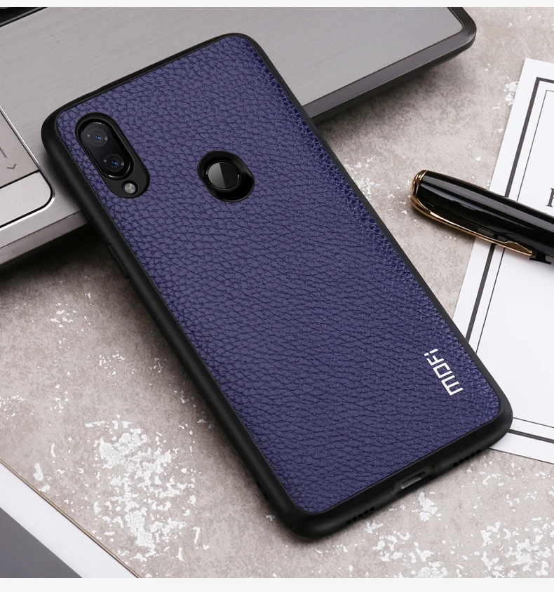 Для Xiaomi Redmi Note 7 Pro чехол Mofi для Xiaomi Redmi Note 7 Чехол кожаный задняя крышка бизнес Redmi 7 чехол Примечание 7 Pro крышка