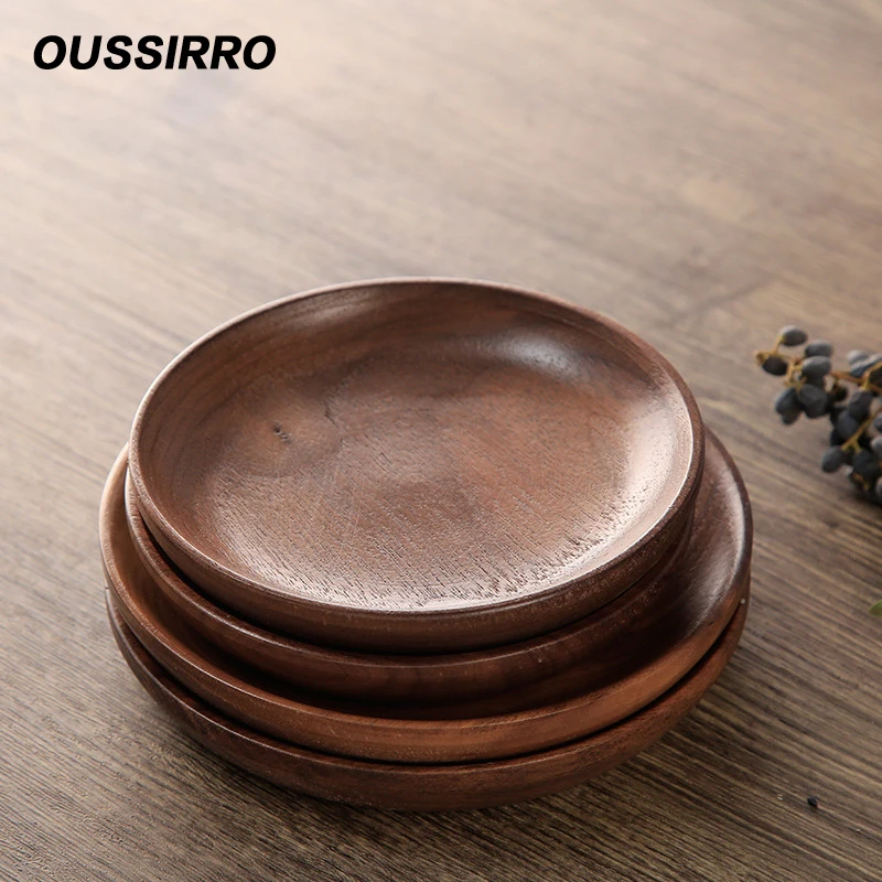 1 шт. круглые деревянные тарелки премиум-класса поднос для японского торта