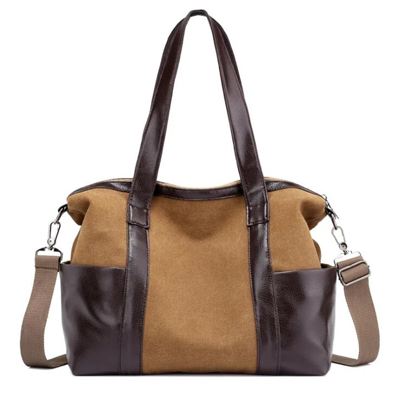 Повседневные холщовые сумки, Большая вместительная сумка, женская сумка на плечо, Ретро стиль, простые сумки через плечо, женские ручные сумки для покупок, новое поступление