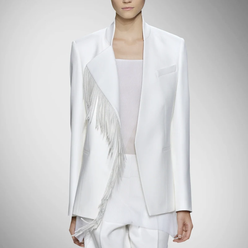 Новинка осени модный тонкий маленький пиджак с кисточками|small suit jacket|blazer femininosmall |