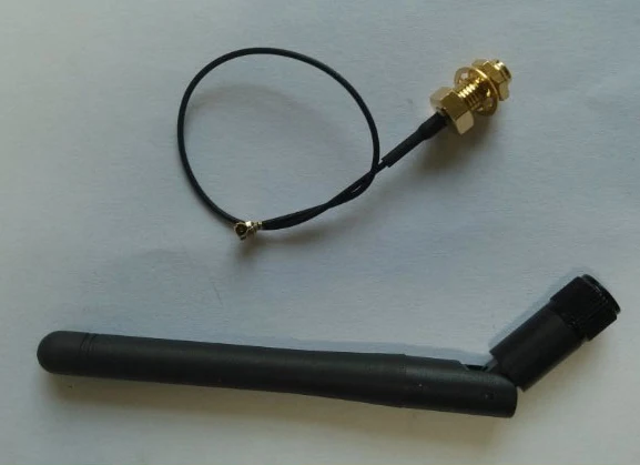 Free shipping 5pc 2.4G folded rod antenna 2DBi wireless module 2.4GHZ 2400MHZ SMA-IPEX Gain | Электронные компоненты и