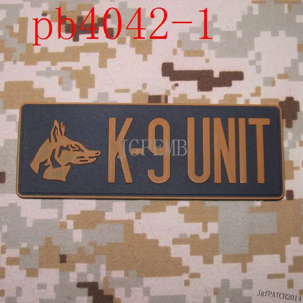 K-9 блок K9 собачья лапа боевой дух тактических военных 3D ПВХ патч - Цвет: pb4042 Tan