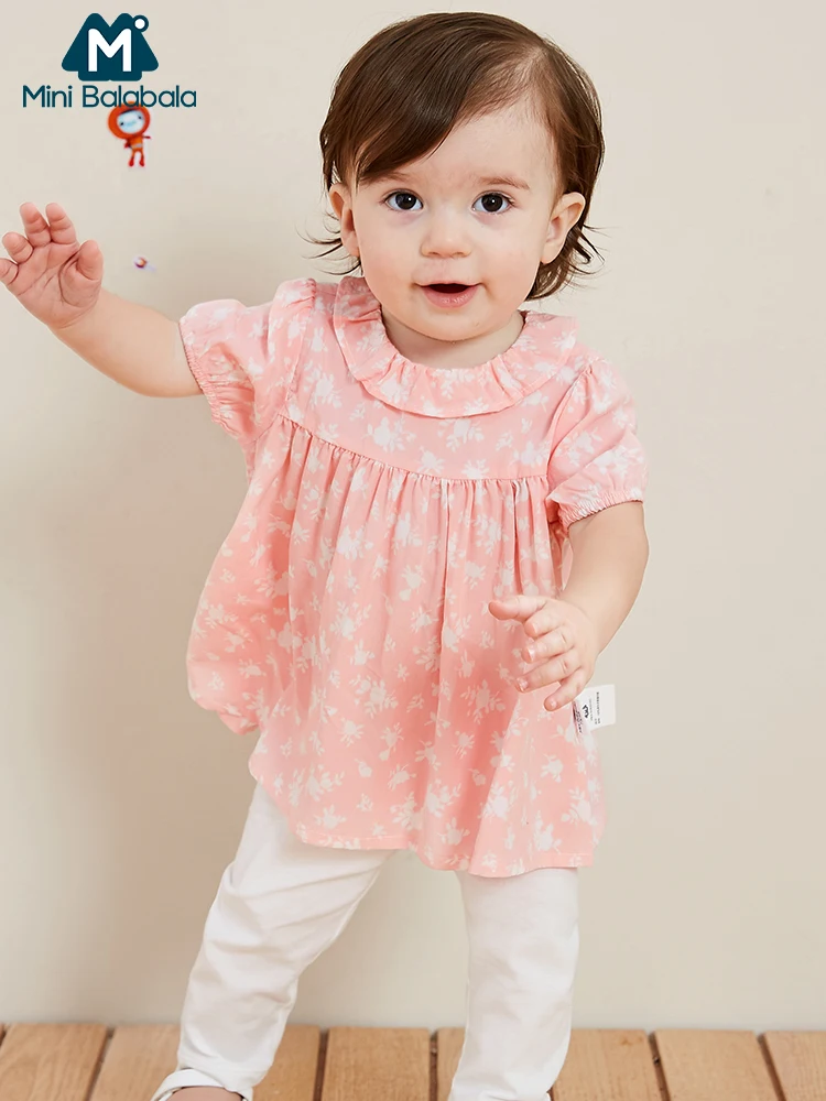 BalabalaChildren/Мини Одежда Комплект дышащей одежды для маленьких девочек 2019 г. Летняя