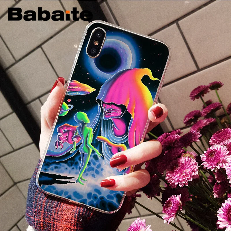 Мягкий высококачественный чехол для iPhone 7 для телефона Babaite Alien UFO 8 5 5Sx 6 7 plus 8 Plus X XS MAX XR