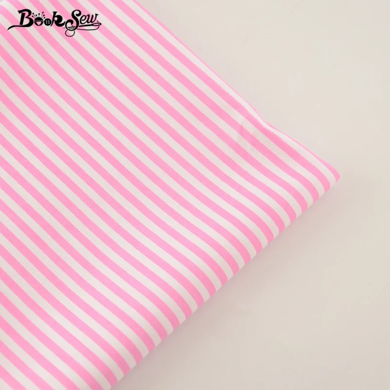 Стеганая розовая ткань для перешивания книг 100% хлопок саржевая полоски дизайн