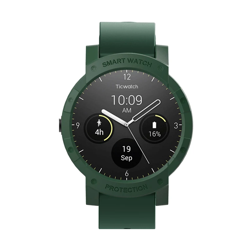 Green Для Ticwatch E смарт-часы защитный чехол для циферблата защитная оболочка для Tic Watch E спортивные часы аксессуары - Цвет: Green